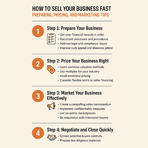 how to sell a business fast